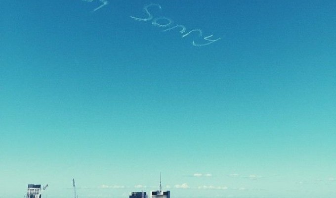 Воздушные извинения за 4000 долларов в небе над Брисбеном (6 фото + видео)