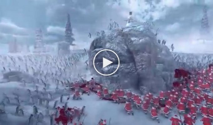 Странный симулятор. 11 тысяч пингвинов против армии Санта клауса