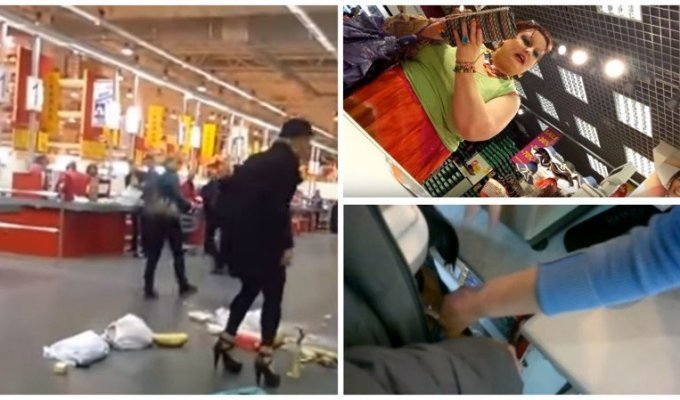 Самые неадекватные люди в магазинах (1 фото + 15 видео)