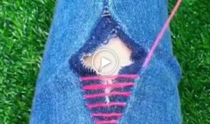 Талантливый способ зашить джинсы
