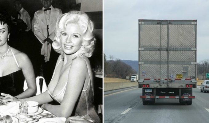 Какая связь между голливудской блондинкой и бампером на грузовике? (5 фото + 1 видео)