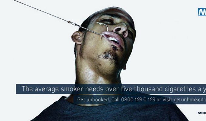 Реклама против курения (4 фото)