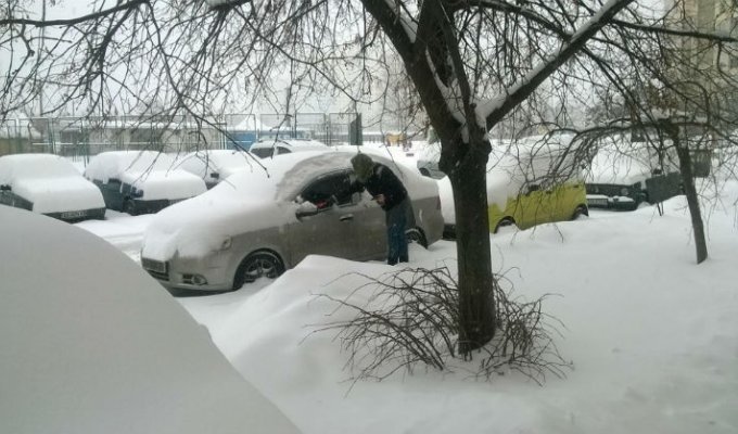 Как киевляне мучились из-за беспомощности коммунальщиков во время снегопада