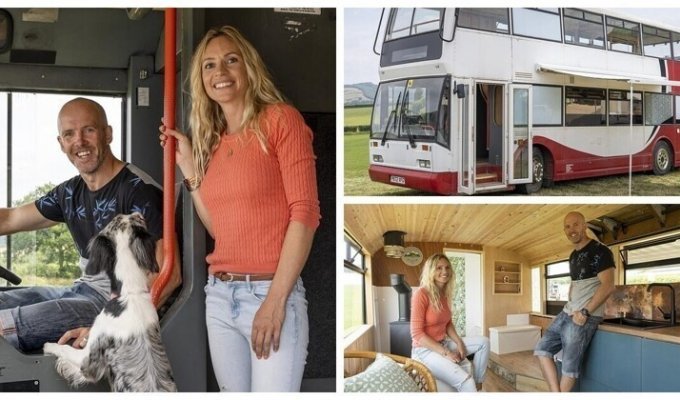 Пара из Великобритании превратила двухэтажный автобус в дом мечты (13 фото)