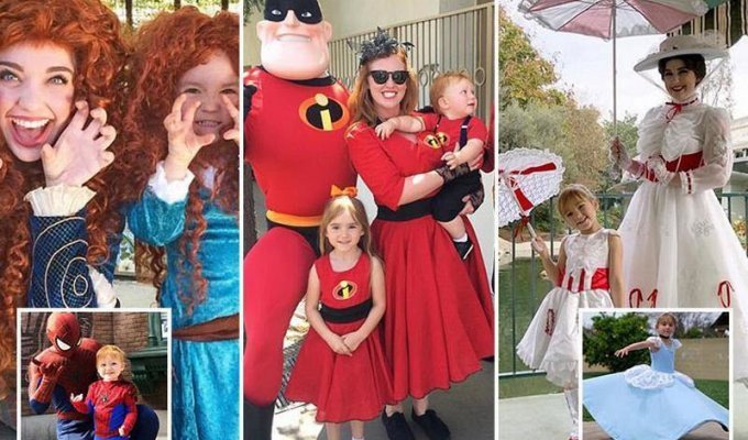 Американская семья посещает Диснейленд каждую неделю в костюмах любимых персонажей (13 фото)