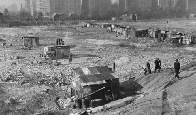 Центральный парк Нью-Йорка во время Великой депрессии (2 фото)