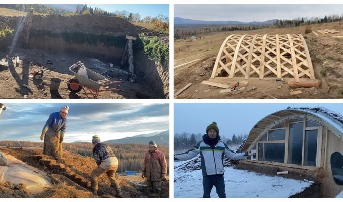 Умелец построил домик для хоббитов в сибирской глуши (11 фото + 1 видео)