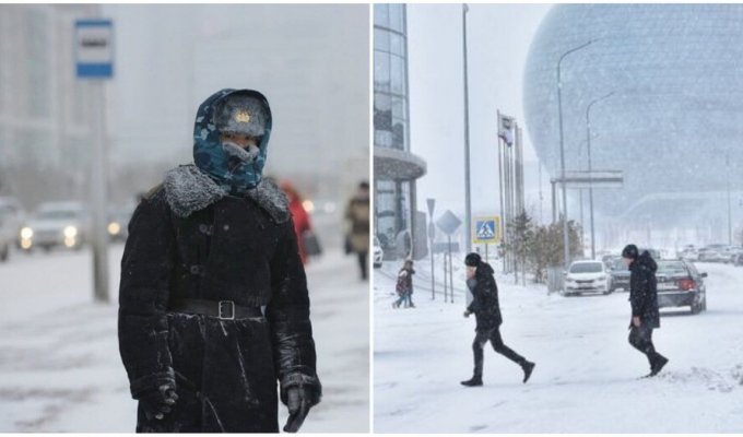 В Казахстане МЧС предупредило жителей о 380-градусном морозе (2 фото)