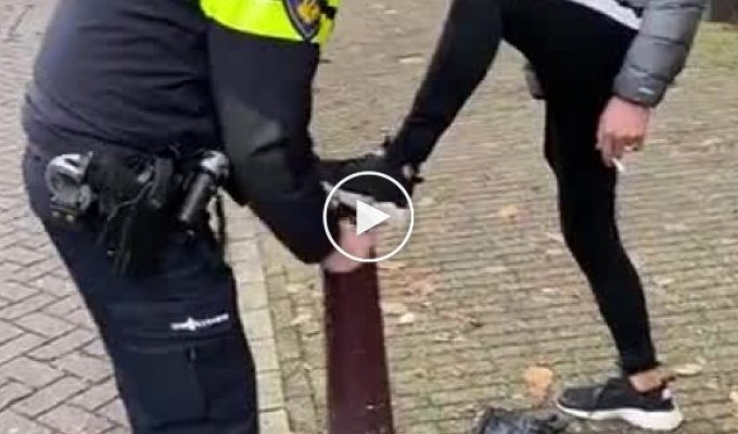 Полицейский в Нидерландах помог парню со сломаной рукой