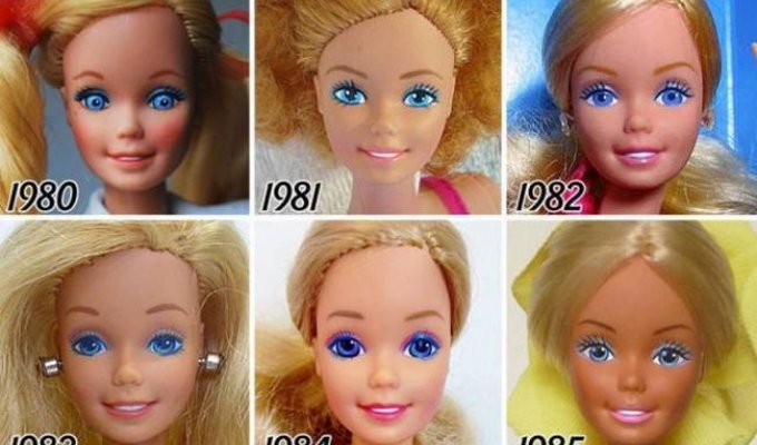 Как менялась кукла Барби в течение 58 лет (2 фото)