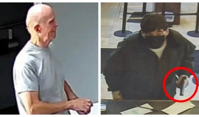 83-летний бандит вновь арестован за ограбление банка (4 фото)