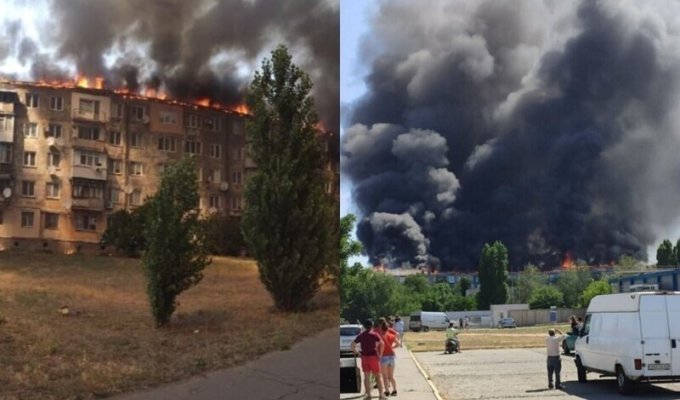 Украинец поссорился с женой и чуть не сжег пятиэтажку (7 фото + 1 видео)