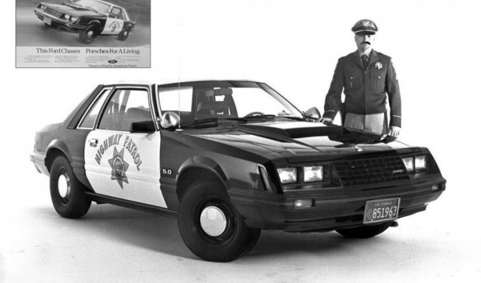 Гроза калифорнийских хайвеев: легендарный патрульный автомобиль Ford Mustang CHP 1982 года выпуска (6 фото + 1 видео)