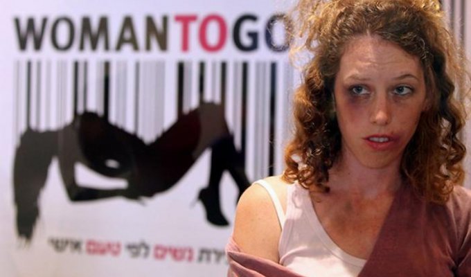 Акция против сексуального рабства в Тель-Авиве (6 фотографий)