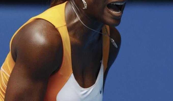 Serena Williams на корте (9 фотографий)