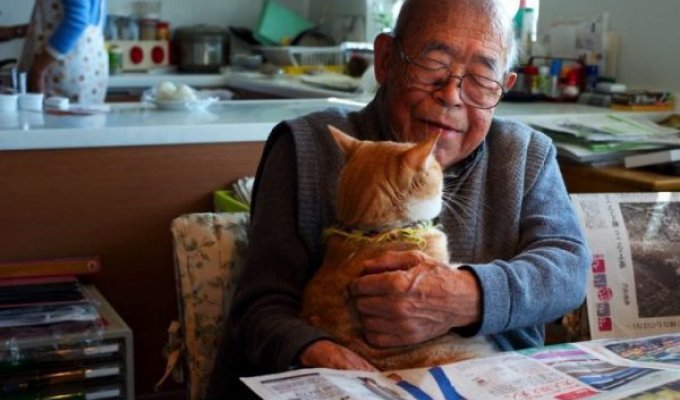Семья уже не знала, что делать со сварливым 94-летним дедом, пока в их доме не появился кот