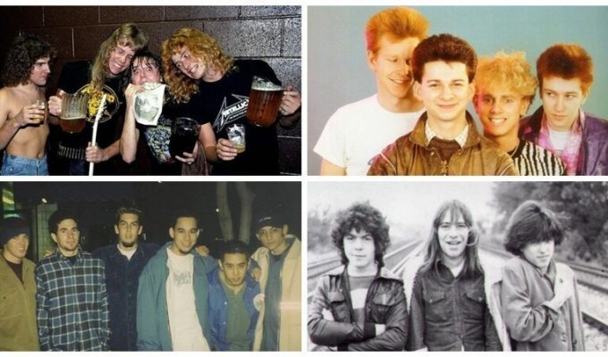 20 фото легендарных групп до и после того, как к ним пришла слава (21 фото)