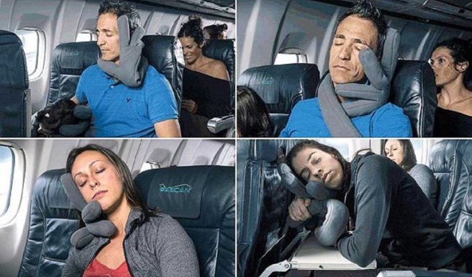Суперподушка обещает здоровый и крепкий сон на борту самолета (7 фото + 1 видео)