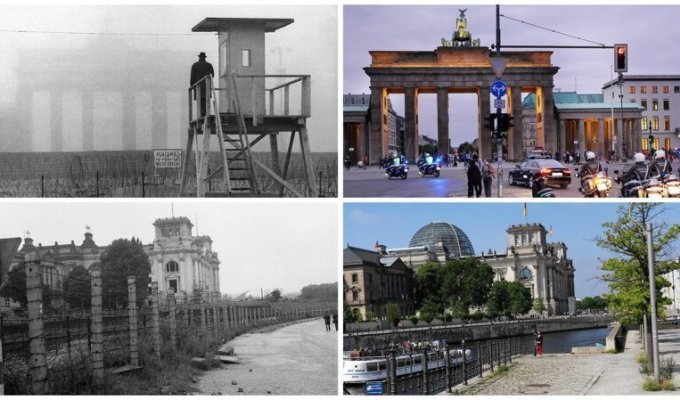 Берлин во время Холодной войны и сегодня: 14 фотосравнений (14 фото)