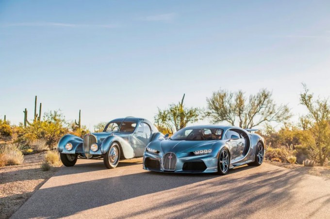 Уникальный гиперкар Bugatti Chiron в качестве подарка для 70-летней американки (26 фото)