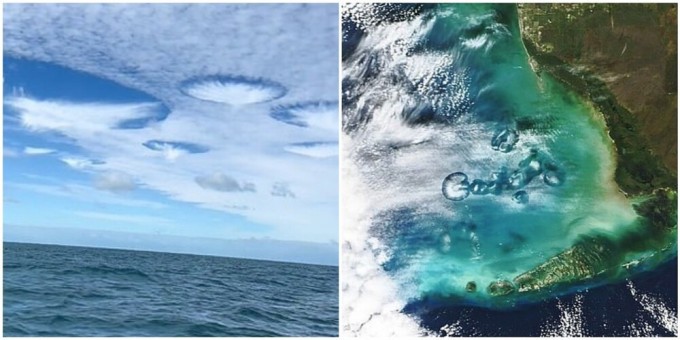 В небе над Флоридой заметили дырявые облака, похожие на НЛО (5 фото + 1 видео)