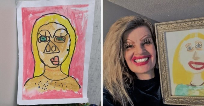 Не так страшна мать, как её рисуют дети: 19 смешных портретов мам (18 фото)