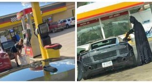 What is going on? What could only happen at a gas station (17 photos)
