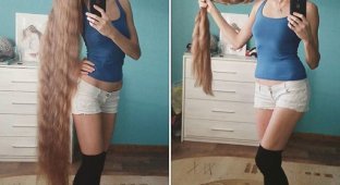 Русская Рапунцель отрастила роскошные волосы длиной больше метра (22 фото)