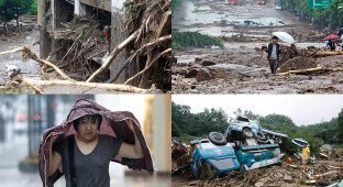 В Южной Корее льют “дожди века” и гибнут люди (12 фото)