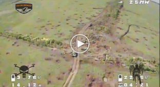 Tank hit by Ukrainian UAV north of Rabotino