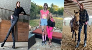The girl with the longest legs - about dating and shopping (1 photo + 3 videos)
