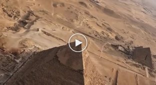 Flying over the Egyptian pyramids