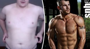 Британец похудел на 50 килограммов, стал моделью и попал на обложку журнала (7 фото)