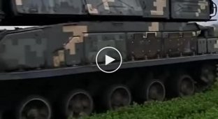 Ukrainian air defense system "Buk" with the latest pixel camouflage