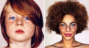 The photographer takes portraits of people with freckles, proving that this feature is a highlight, not a flaw (18 photos)