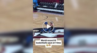 Дівчина встановила світовий рекорд: 10 баскетбольних м'ячів обертаються одночасно