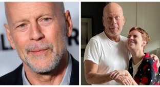“He always supported us”: relatives gathered around the hopelessly ill Bruce Willis (5 photos + 1 video)