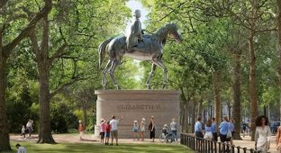 В Лондоне выбирают мемориал королеве Елизавете II (10 фото)