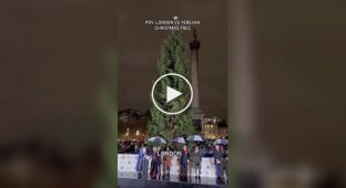 Opening of the New Year tree in London and Yerevan