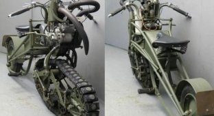 Mercier - унікальний мотоцикл з передньою ведучою гусеницею (8 фото)