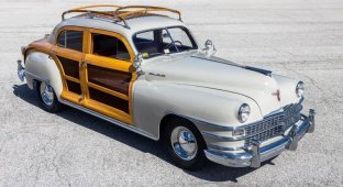 Chrysler Town & Country Sedan 1948 року: розкішний седан з дерев'яним кузовом (27 фото + 1 відео)