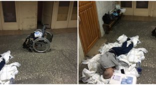 В Челябинской области инвалида оставили спать на полу больницы (5 фото)