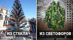 15 strangest Christmas trees that were discovered in different parts of the world (16 photos)