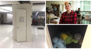 Сесть в угол и поплакать: американка создала в родном университете "шкаф для рыданий" (7 фото + 1 видео)