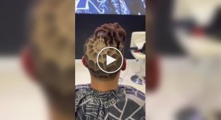 Unusual and spectacular hairstyle