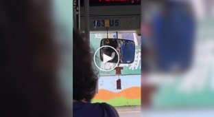 A bus driver burst into tears after an argument with a passenger