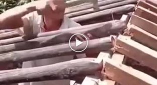 The worker got into a curious situation due to his inattention