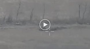 Детонация БК российского танка после прилета украинского FPV-дрона на Купянском направлении