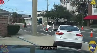 A drunk driver broke into the Florida marathon route.