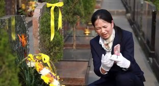 New profession in China - grave worship specialist (6 photos)